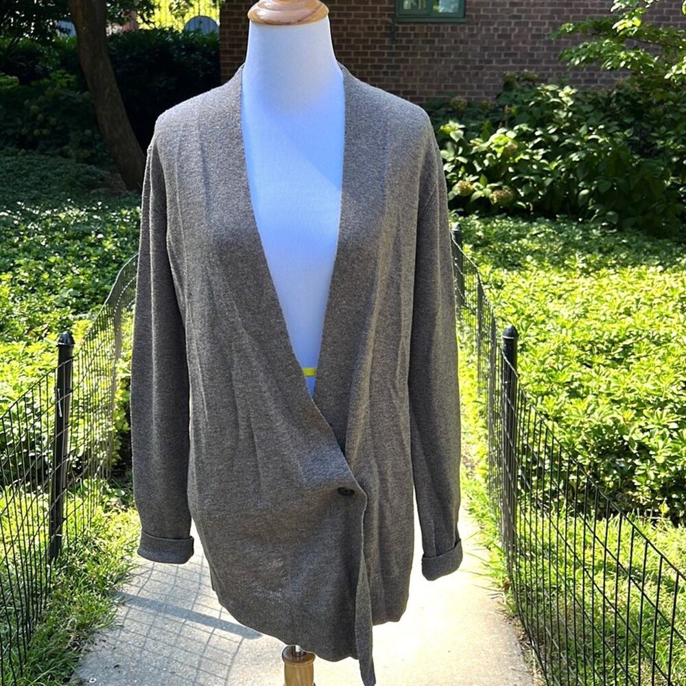 All Saints Brown Wool Button Front Reya Cardigan